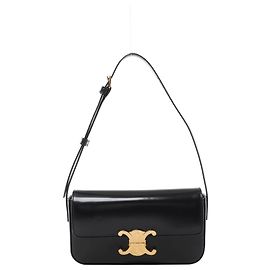 Céline Borsa a tracolla in pelle Celine Triomphe Claude in nero Nero