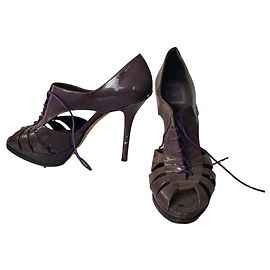 Dior Lila Lackleder Schnür-Heels Lila