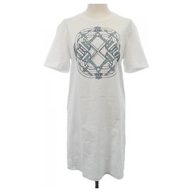 Hermès Hermes Cartouche Kleid Weiß