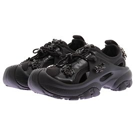 Autre Marque Schwarze Stoff Sneaker SIMONE ROCHA x CROCS Schwarz
