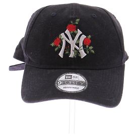 Autre Marque Gorra con estampado floral marino Azul marino