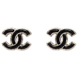 Chanel Silver Coco Mark earrings Silvery