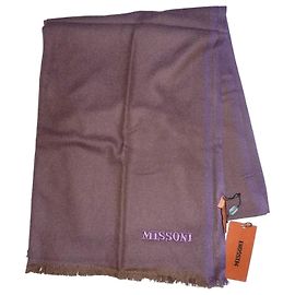 Missoni Lenço de Lã Marrom Marrom