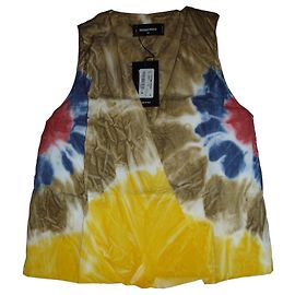 DSquared2 Top Tie-Dye en Coton Multicolore 38 IT Marron Multicolore