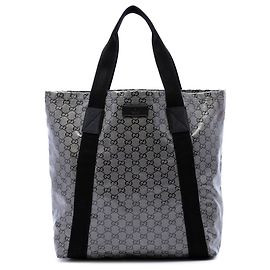 Tote Gucci Gray GG Crystal Web Marrone
