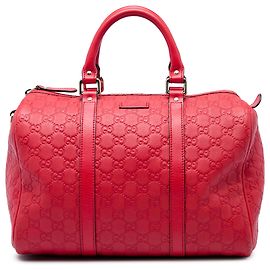 Sac Boston Gucci Red Medium Guccissima Joy Rouge