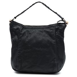 Bolsa de Ombro Gucci em Pele de Bezerro Preta com Bambu Preto