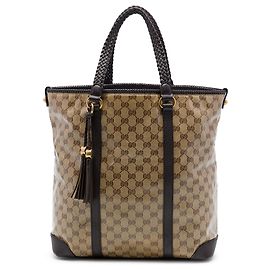 Tote Gucci Large GG Crystal Marrakech Bege Bege