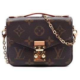 Louis Vuitton Brown Monogram Micro Pochette Metis Marrone