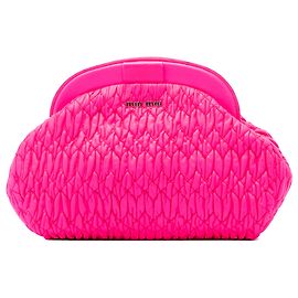 Clutch Frame Miu Miu de Nappa Matelassé rosa Rosa