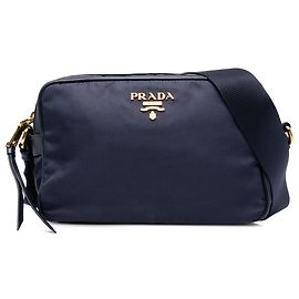 Bolsa Camera Prada em Tessuto Azul Azul Azul marinho