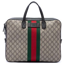 Gucci Beige GG Supreme Web Briefcase Beige