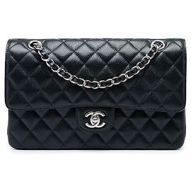Chanel Black Medium Classic Caviar Double Flap Black
