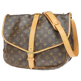 Louis Vuitton Saumur Monogram Canvas 35 Marrom