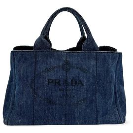 Prada Canapa Denim Small Blu