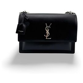 Autre Marque Saint Laurent Sunset Leather Small Negro