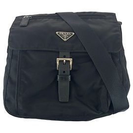 Prada Tessuto Nylon Schultertasche Schwarz