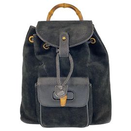 Gucci Bamboo Rucksack Schwarz