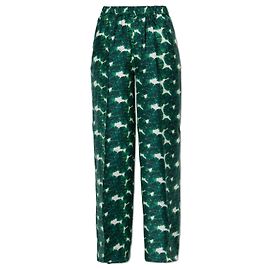 Max Mara Calças de seda "Morena" Verde