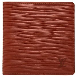 Portafoglio Bifold Louis Vuitton Epi Marrone