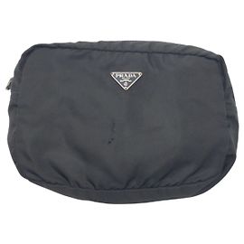 Pouch Prada Tessuto in nylon nero Nero
