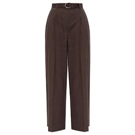 Helmut Lang Pantalones anchos con raya Castaño