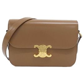 Céline Borsa a tracolla Celine Classic Triomphe in pelle di vitello Marrone