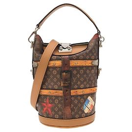Saco Duffel Louis Vuitton Monogram Trompe L'oeil Marrom