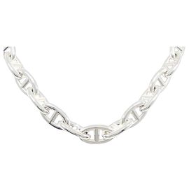 Hermès Collana Hermes Chaine dAncre Argento Argento Metallico