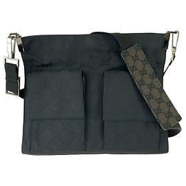 Borsa a tracolla Gucci GG Nylon Nero