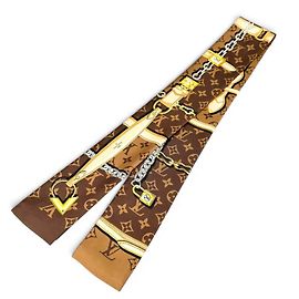 Bando Louis Vuitton Monogram in seta Marrone