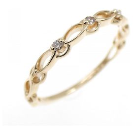 Autre Marque agete K10 Yellow Gold Diamond Ring Golden