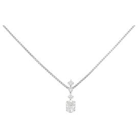 Autre Marque Collar de platino y diamantes Plata