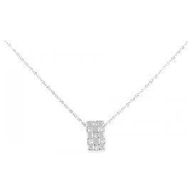 Autre Marque Collar de oro blanco Au750 y diamantes Plata