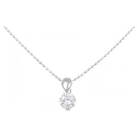 Autre Marque Collana in platino e diamanti Argento