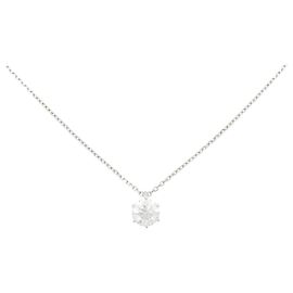 Autre Marque Platin-Diamant-Halskette Silber