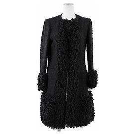 Dolce & Gabbana Dolce&Gabbana Mohair Blend Coat Black