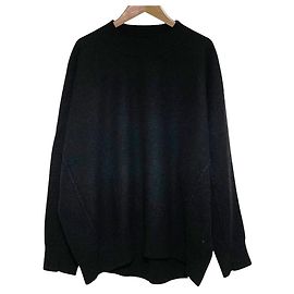 Autre Marque JOURNAL STANDARD LUXE Merino-Wollpullover Schwarz