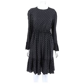 Gucci Seidenkleid Schwarz Schwarz