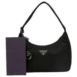 Prada Borsa Hobo Mini Re-Edition da donna Nero Nero