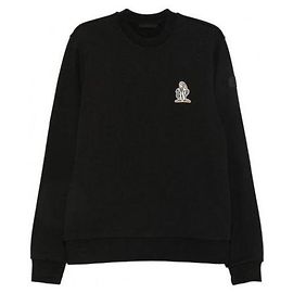 Sudadera de algodón Moncler negra Negro