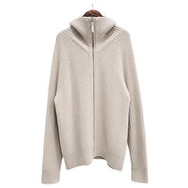 Tom Ford Wool Cashmere Blend High Neck Two-Way Knit Zip-Up Multiple colors