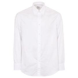 Brunello Cucinelli Camisa de sarga blanca con botones Blanco