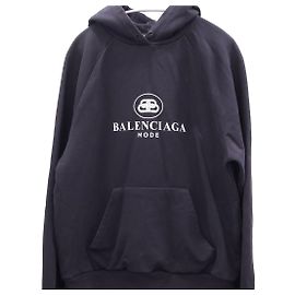 Balenciaga BB Logo Hoodie Schwarz Schwarz