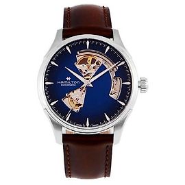 Autre Marque Jazzmaster Open Heart Men's Leather Watch Multiple colors