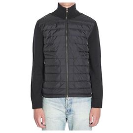 Moncler Gesteppter Cardigan mit Reißverschluss Schwarz Schwarz