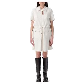 Vestido mini de bouclé Moncler Branco Branco