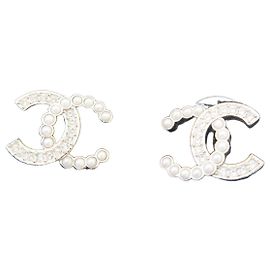 Chanel Orecchini in perle e cristalli Argento Argento