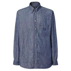 Fendi Chambray Hemd Blau Blau
