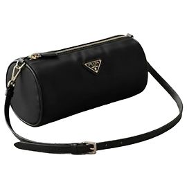 Pochette Prada en nylon noir Noir
